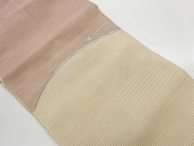 絽抽象花葉模様織出し名古屋帯